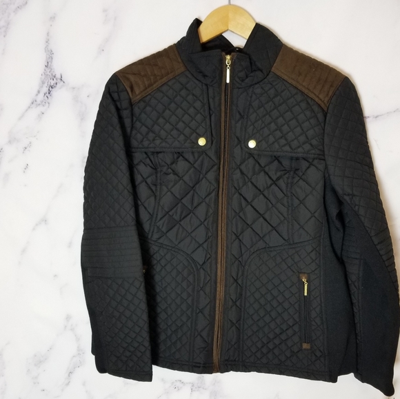 WEATHERPROOF Quilted Black Jacket, Cold weather, fall/spring Jacket, size Large - Picture 2 of 6